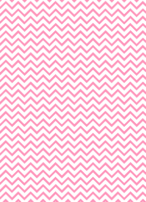 Fabric roller blind for window with horizontal pink zigzags