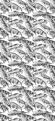Blackout roller blind Fern leaves