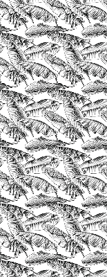 Blackout roller blind Fern leaves