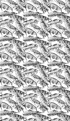 Blackout roller blind with a fern leaves print