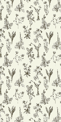 Blackout roller blind for window Drawn flowers