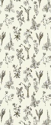 Blackout roller blind for window Drawn flowers