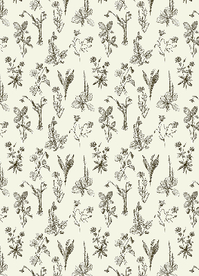 Blackout roller blind for window Drawn flowers