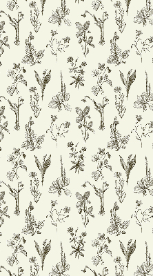 Blackout roller blind for window Drawn flowers