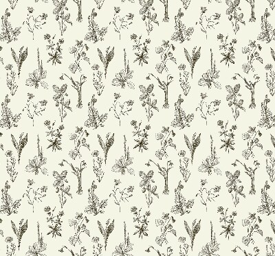 Blackout roller blind for window Drawn flowers