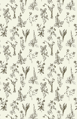 Blackout roller blind for window Drawn flowers