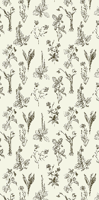 Blackout roller blind for window Drawn flowers