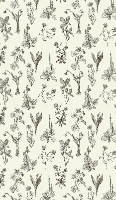 Blackout roller blind for window Drawn flowers