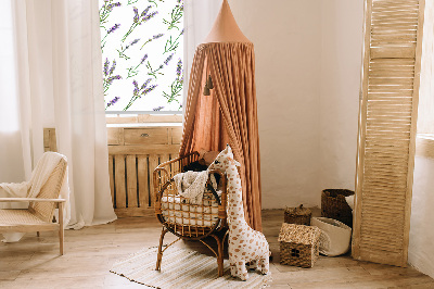 Fabric roller blind for window Lavender