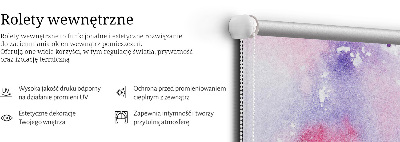 Blackout roller blind artistic paint spill design