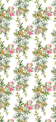 Fabric roller blind for window Flowers