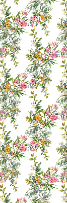 Fabric roller blind for window Flowers