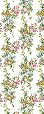Fabric roller blind for window Flowers