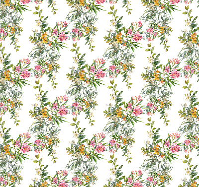 Fabric roller blind for window Flowers