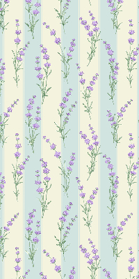 Blackout roller blind Purple flowers