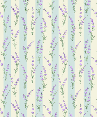 Blackout roller blind with purple flower pattern