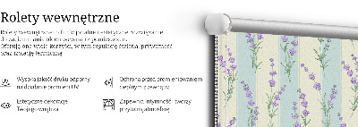 Blackout roller blind Purple flowers