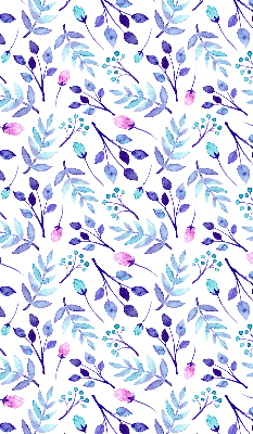 Blackout roller blind for window Blue flowers