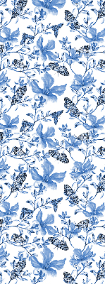 Fabric roller blind for window Blue butterflies