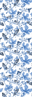 Fabric roller blind for window Blue butterflies