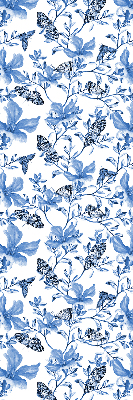 Fabric roller blind for window Blue butterflies