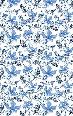 Fabric roller blind for window Blue butterflies