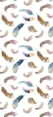 Blackout roller blind with Feathers pattern