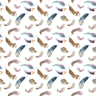 Blackout roller blind with Feathers pattern