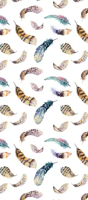 Blackout roller blind with Feathers pattern