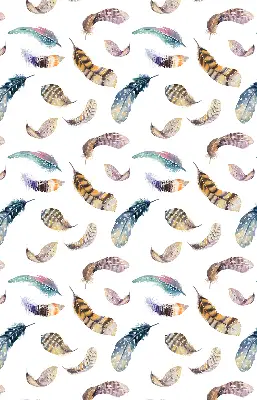 Blackout roller blind with Feathers pattern
