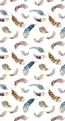 Blackout roller blind with Feathers pattern