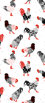 Blackout roller blind for window Roosters