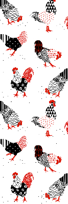 Blackout roller blind for window Roosters