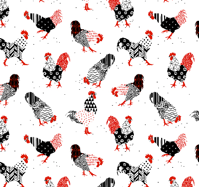 Blackout roller blind for window Roosters