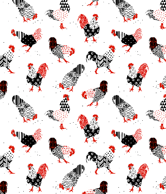 Blackout roller blind for window Roosters