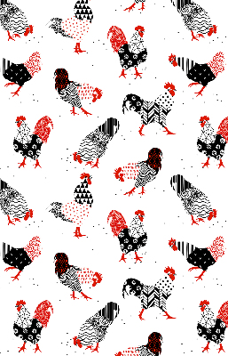 Blackout roller blind for window Roosters
