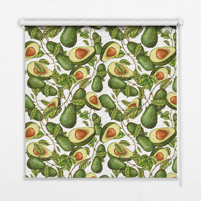 Blackout roller blind in avocado