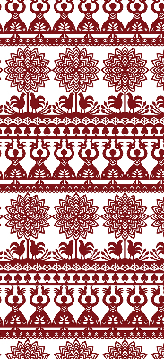 Blackout roller blind for window Brown pattern