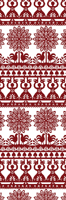 Blackout roller blind for window Brown pattern