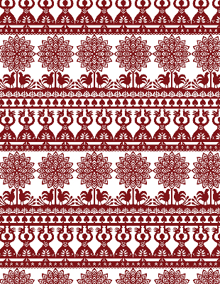 Blackout roller blind for window Brown pattern