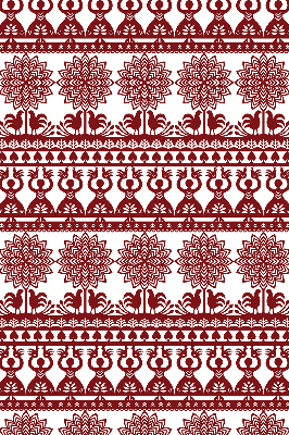 Blackout roller blind for window Brown pattern