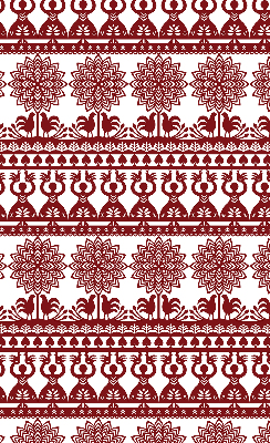 Blackout roller blind for window Brown pattern