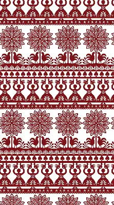 Blackout window roller blind brown patterned