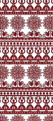 Blackout window roller blind brown patterned