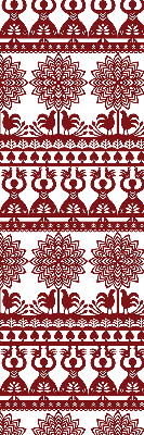 Blackout roller blind for window Brown pattern
