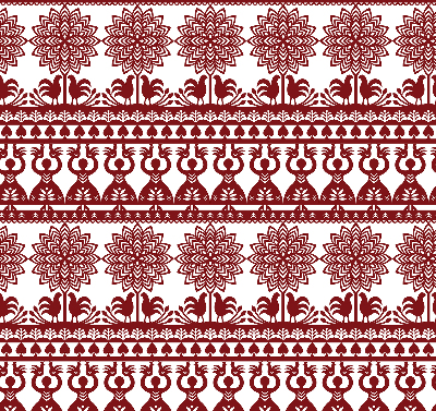 Blackout window roller blind brown patterned