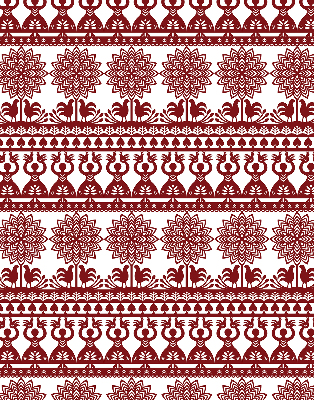 Blackout roller blind for window Brown pattern