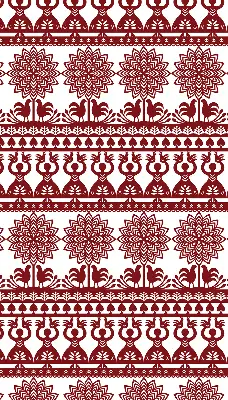 Blackout window roller blind brown patterned