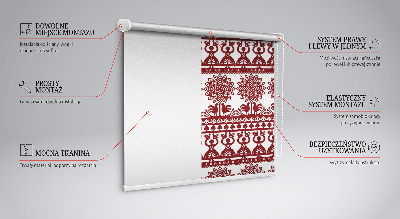 Blackout roller blind for window Brown pattern