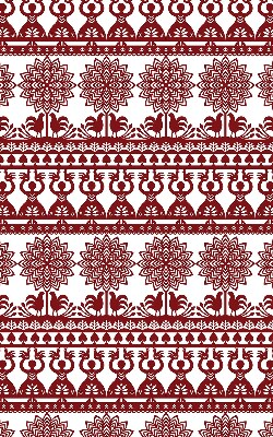 Blackout roller blind for window Brown pattern